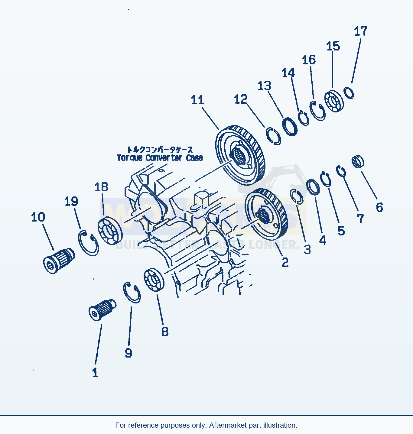 Komatsu WA380-3 Transmission (P.T.O.)(#50001-) parts diagram