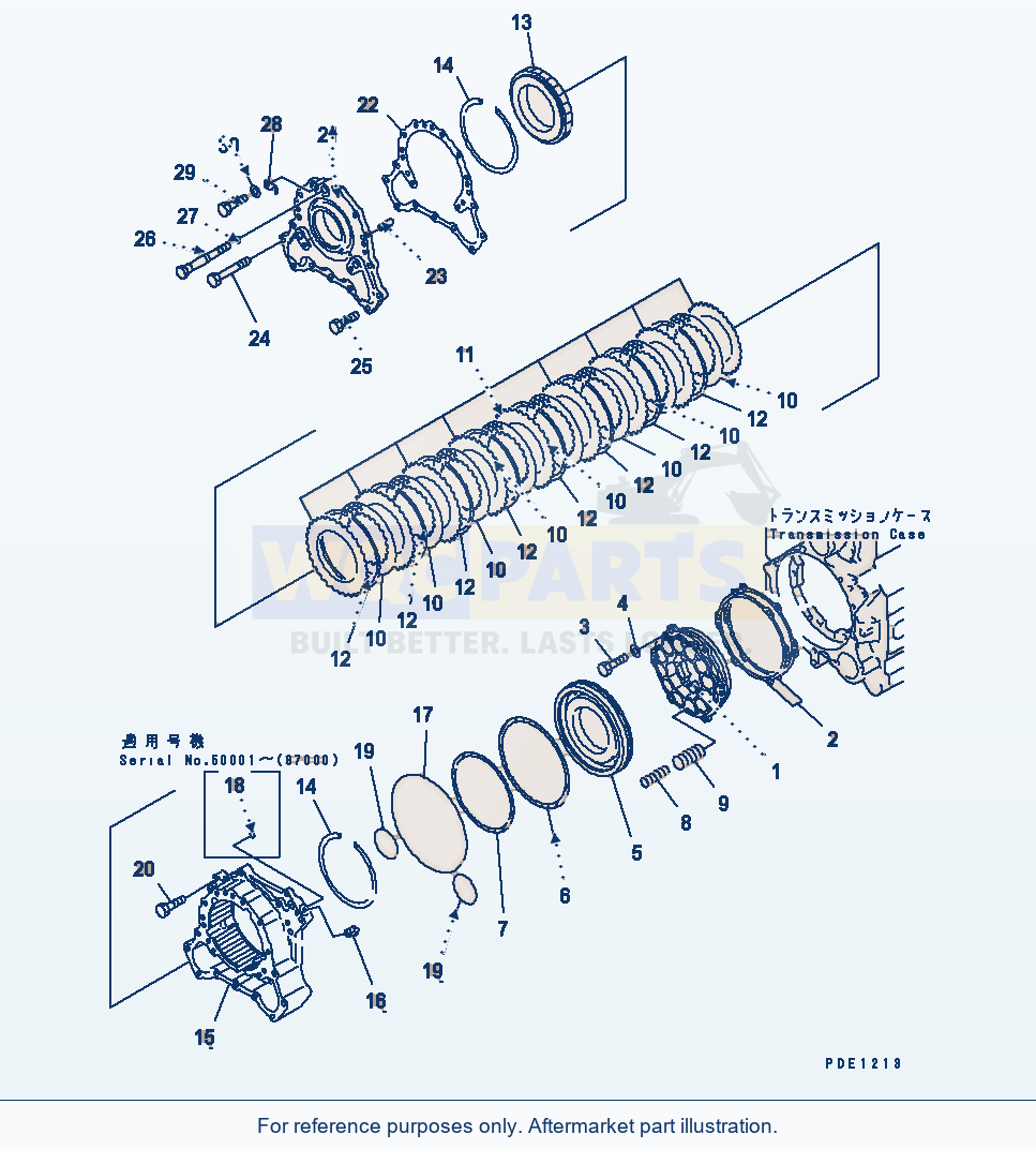 Komatsu WA380-3 Transmission (Parking Brake)(#50001-) parts diagram