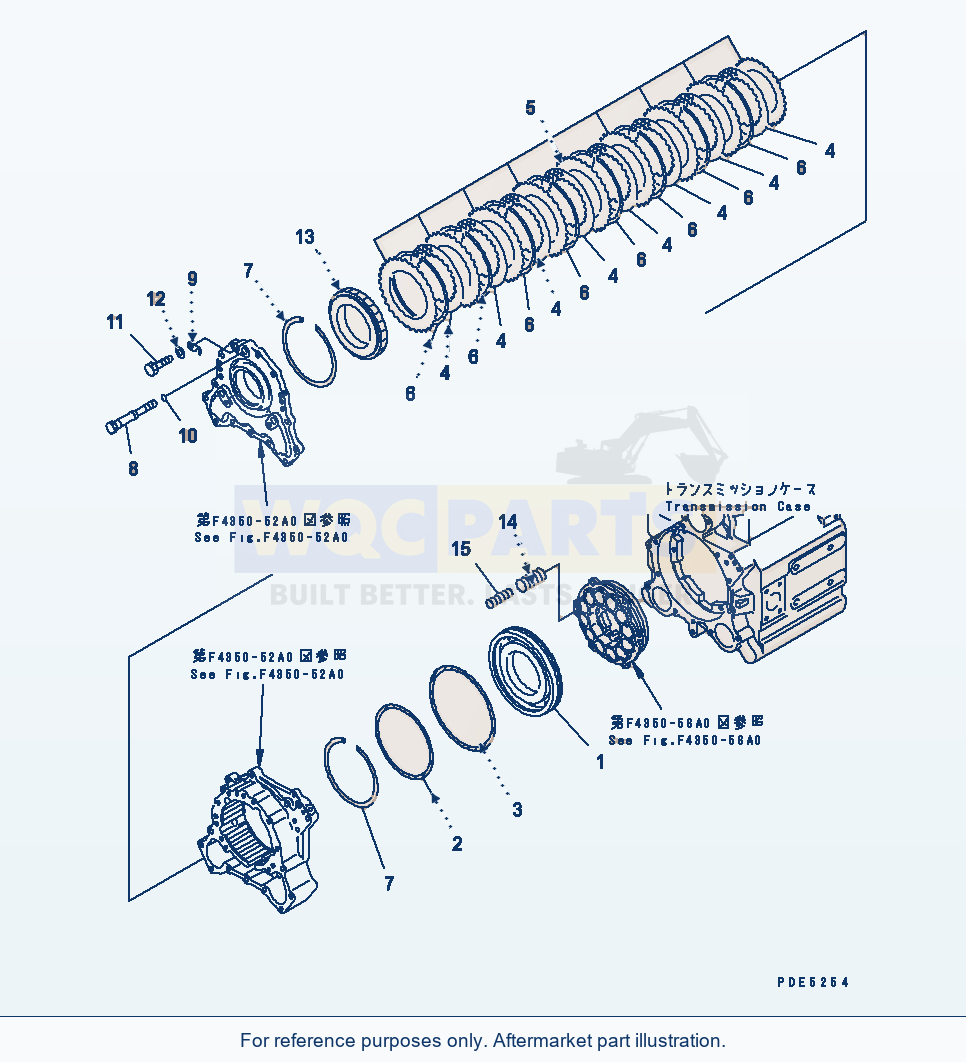 Komatsu WA380-3 Transmission (Parking Brake) parts diagram