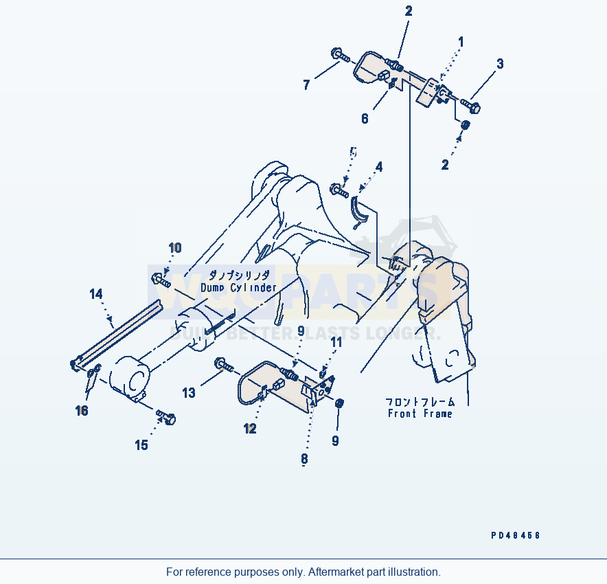 Komatsu WA380-3 Boom Kick Out And Bucket Positioner(#50001-) parts diagram