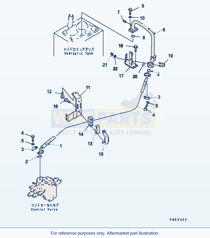 Komatsu WA380-3 Hydraulic Piping (Drain Line)(#50001-) parts diagram