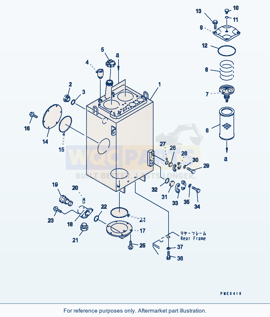 Komatsu WA380-3 Hydraulic Tank(#50001-) parts diagram