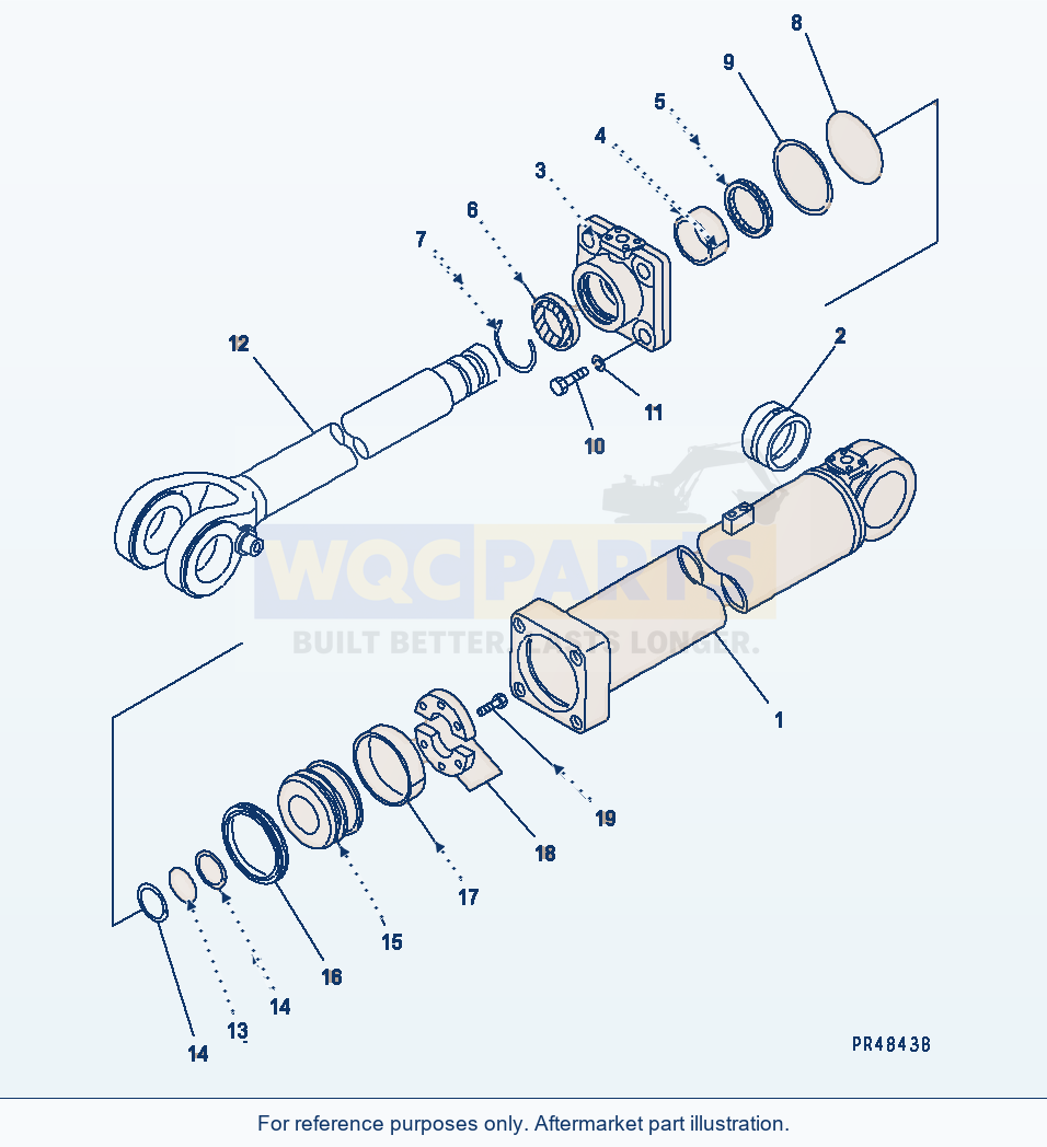 Komatsu WA380-3 Lift Cylinder(#50001-) parts diagram
