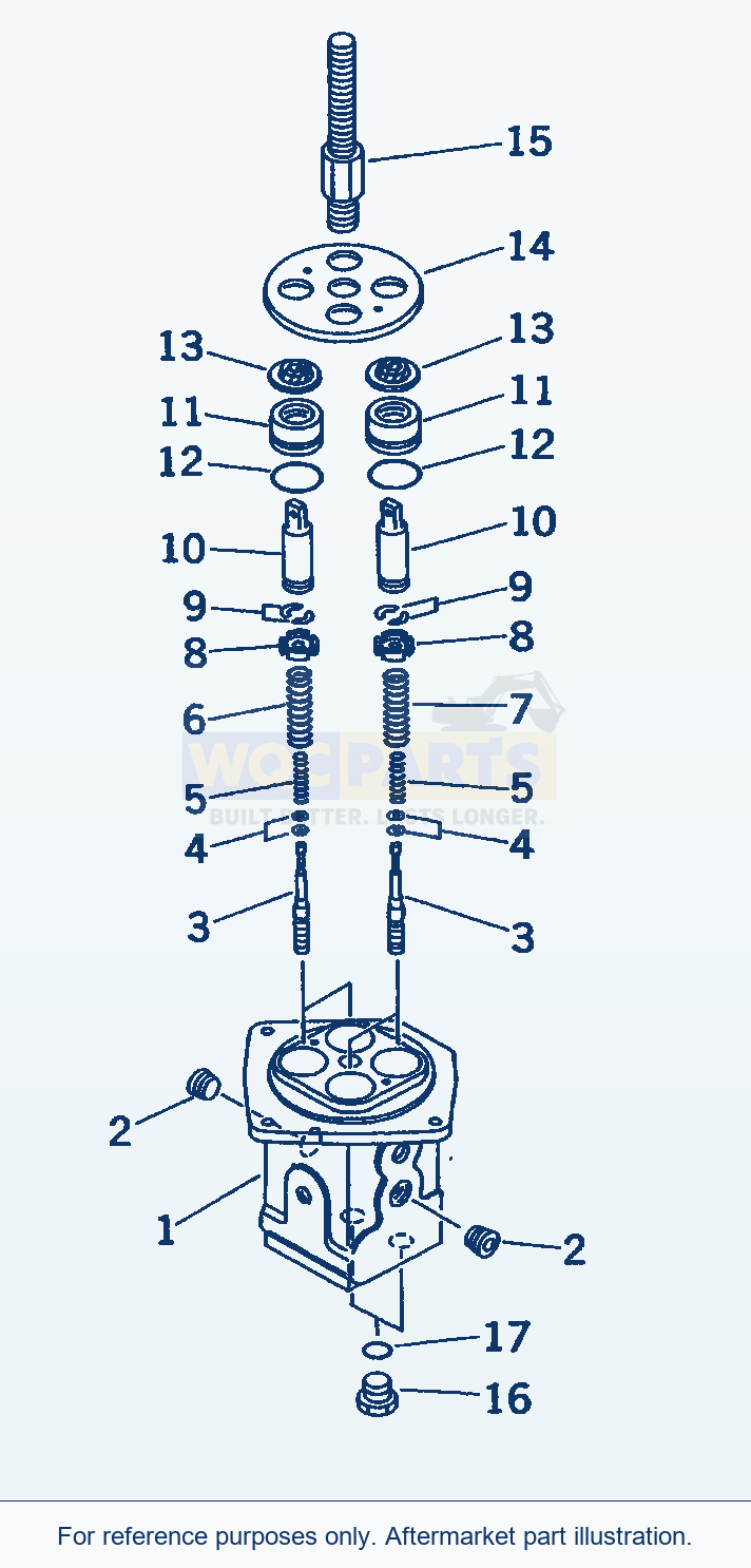 Komatsu WA380-3 P.P.C. Valve (With Front Attachment)(#50001-) parts diagram