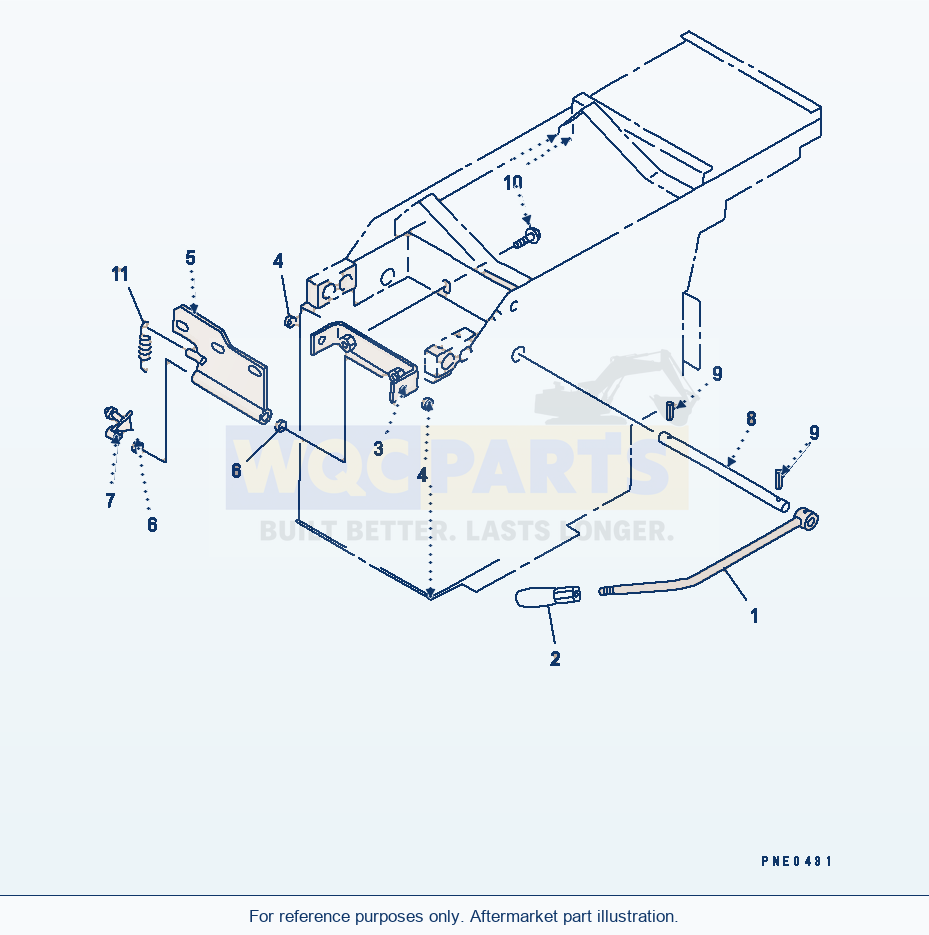 Komatsu WA380-3 Work Equipment Lock Lever(#50001-) parts diagram