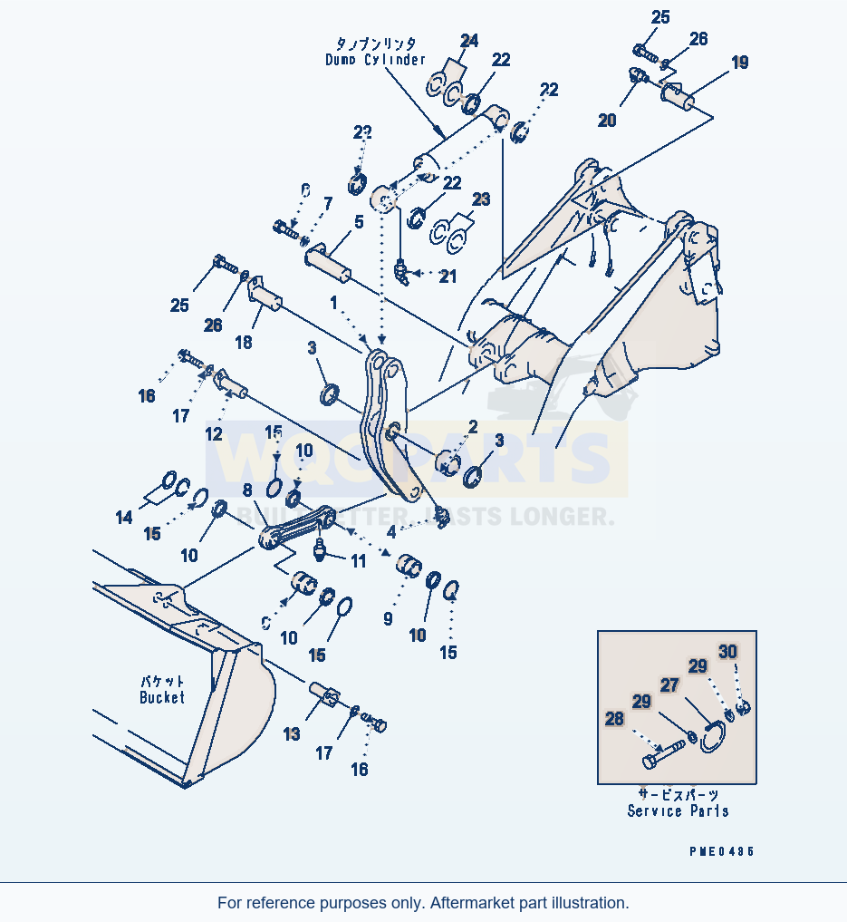 Komatsu WA380-3 Bellcrank(#50001-) parts diagram