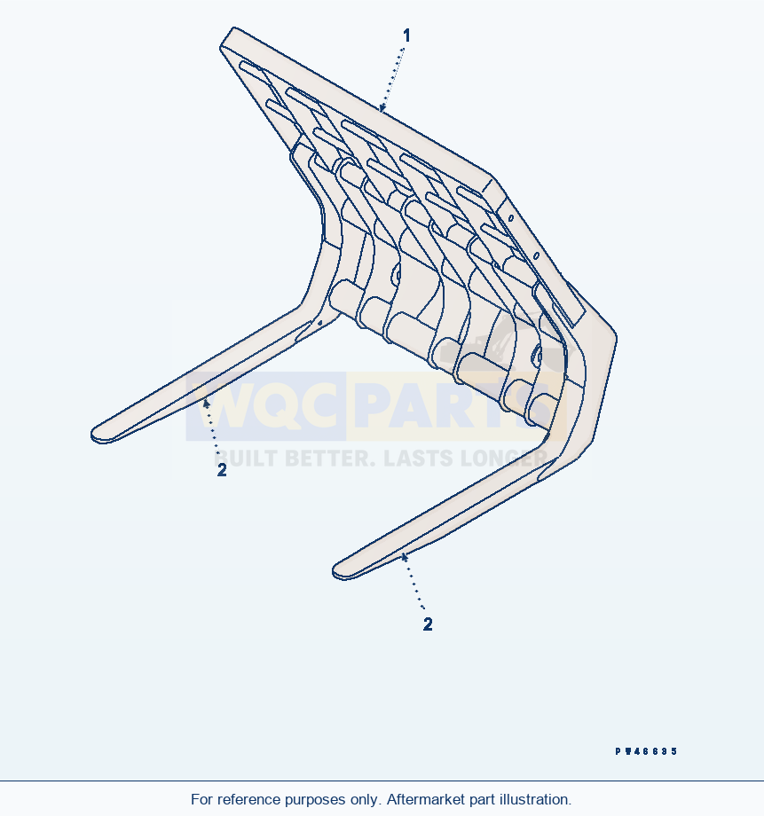 Komatsu WA380-3 Dumping Fork parts diagram