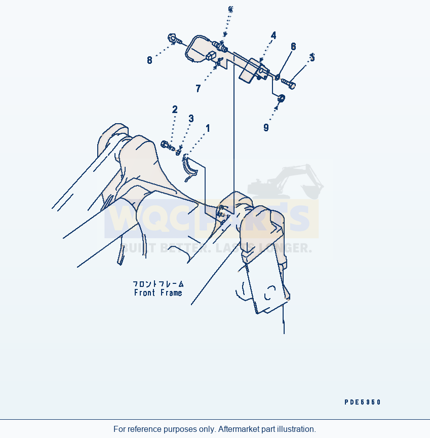 Komatsu WA380-3 Lift Arm And Bellcrank (Boom Kick Out) parts diagram