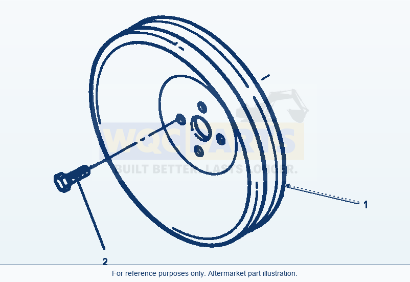 Komatsu WA380-3L E7-000 — Accessory Drive Pulley (E7-002) parts diagram
