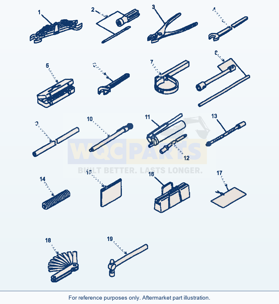 Komatsu WA380-3MC Tools parts diagram
