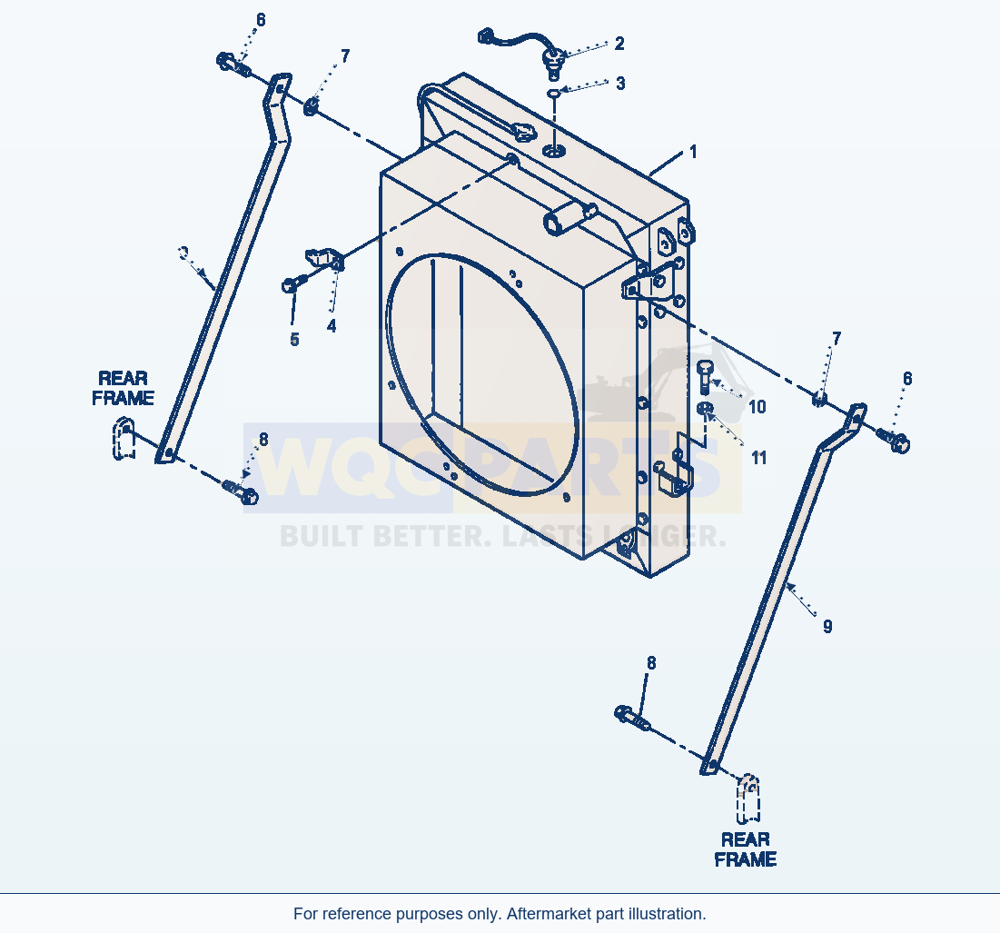 Komatsu WA380-3MC Radiator parts diagram