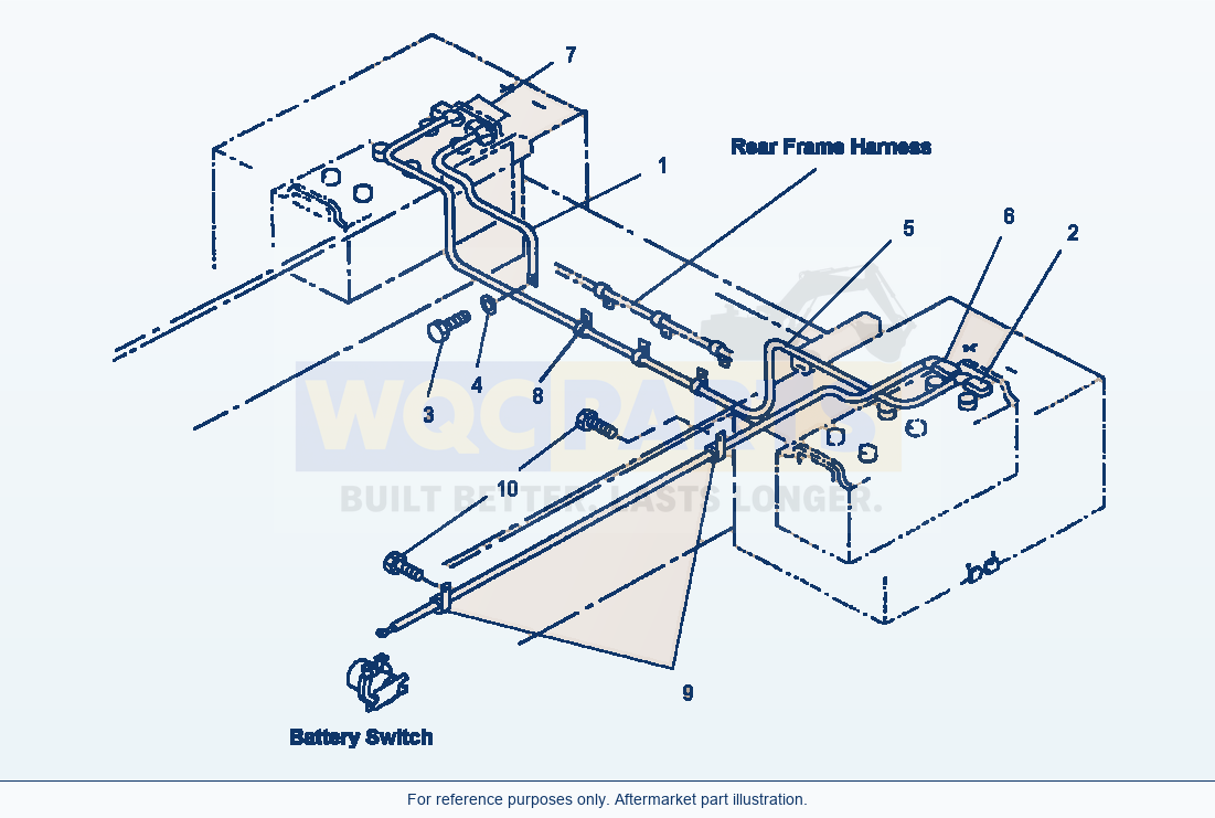 Komatsu WA380-3MC Battery Cables parts diagram