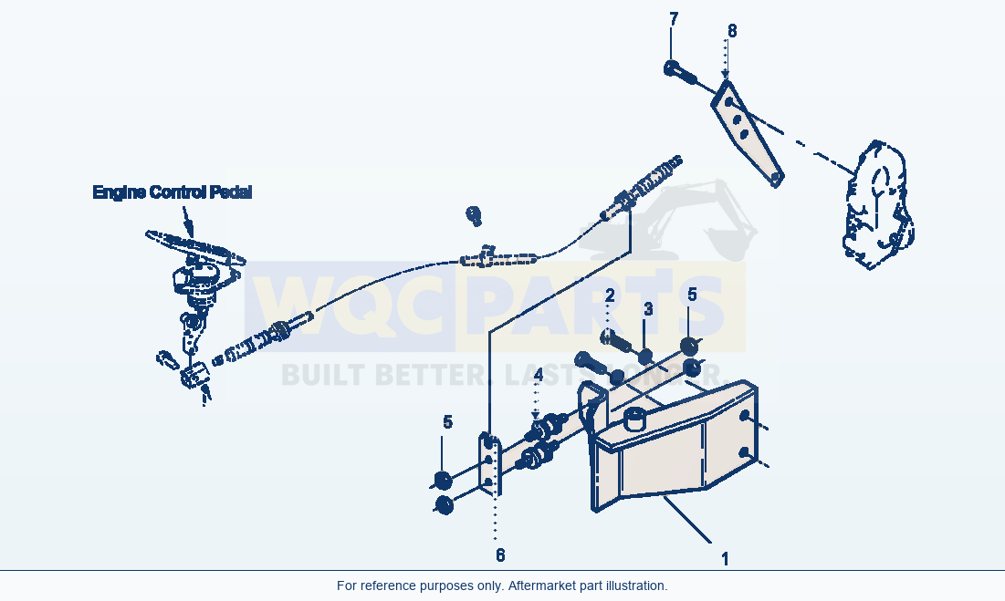 Komatsu WA380-3MC Accelerator Cable Bracket parts diagram