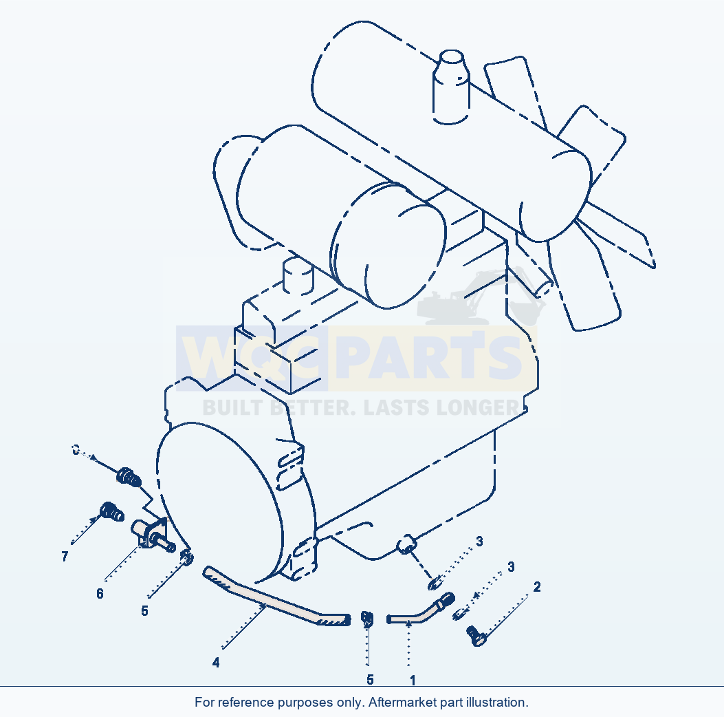 Komatsu WA380-3MC Engine Oil Drain Line parts diagram