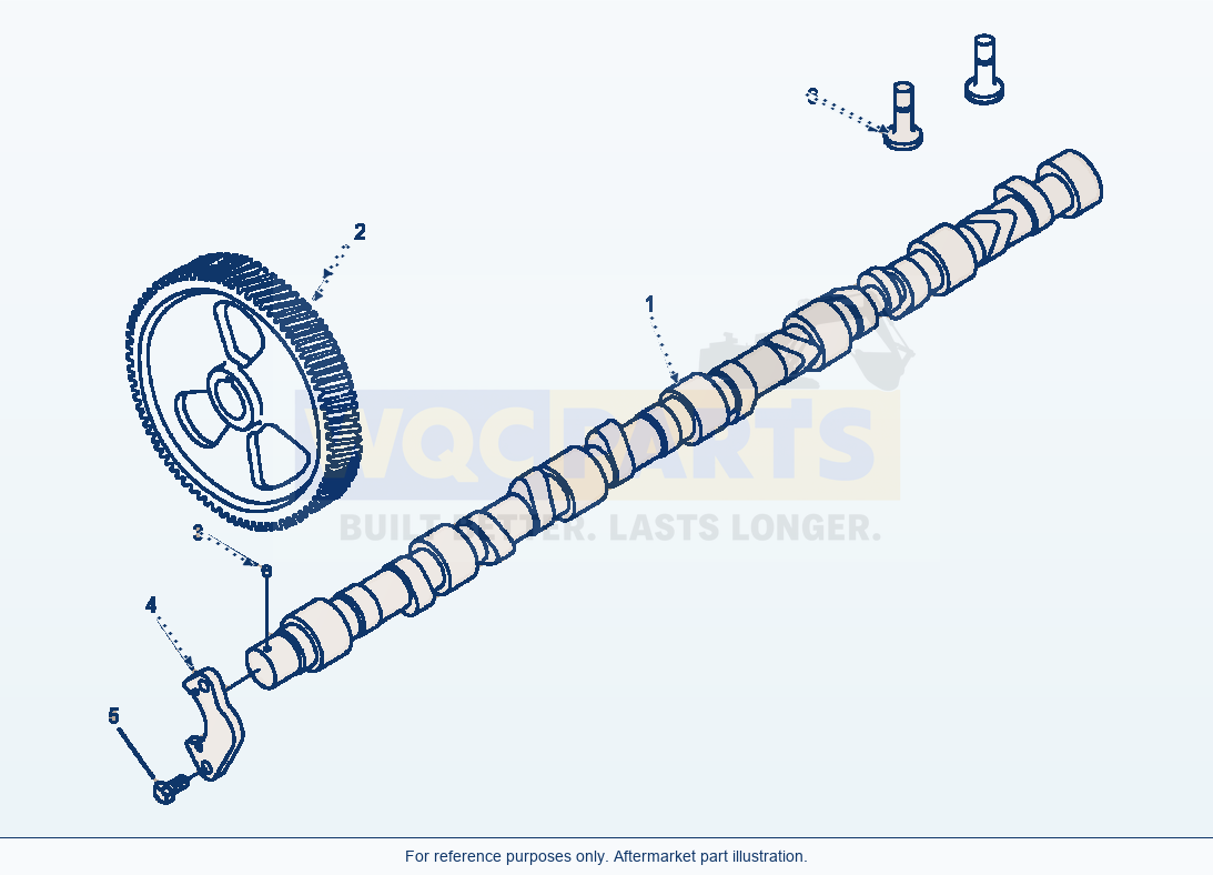 Komatsu WA380-3MC Camshaft parts diagram