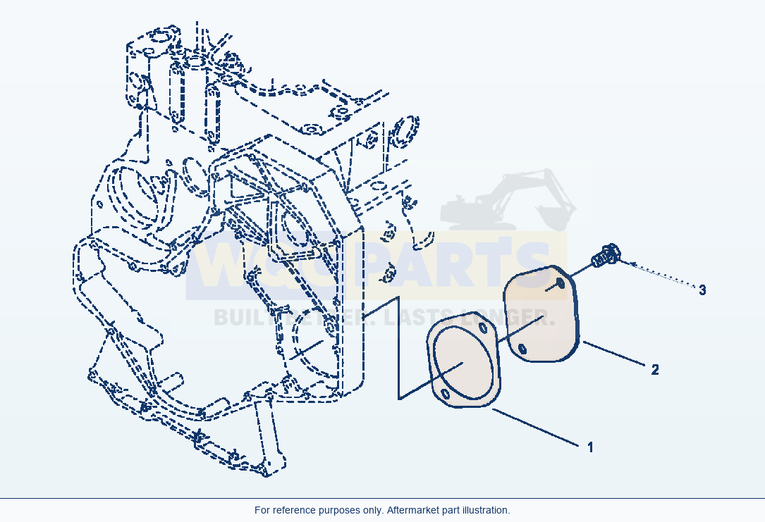 Komatsu WA380-3MC Front Gear Train Accessory Drive Cover parts diagram