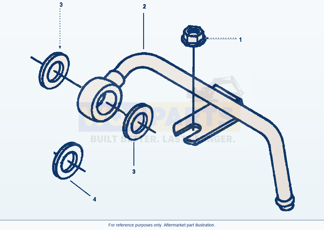 Komatsu WA380-3MC Fuel Drain Line parts diagram