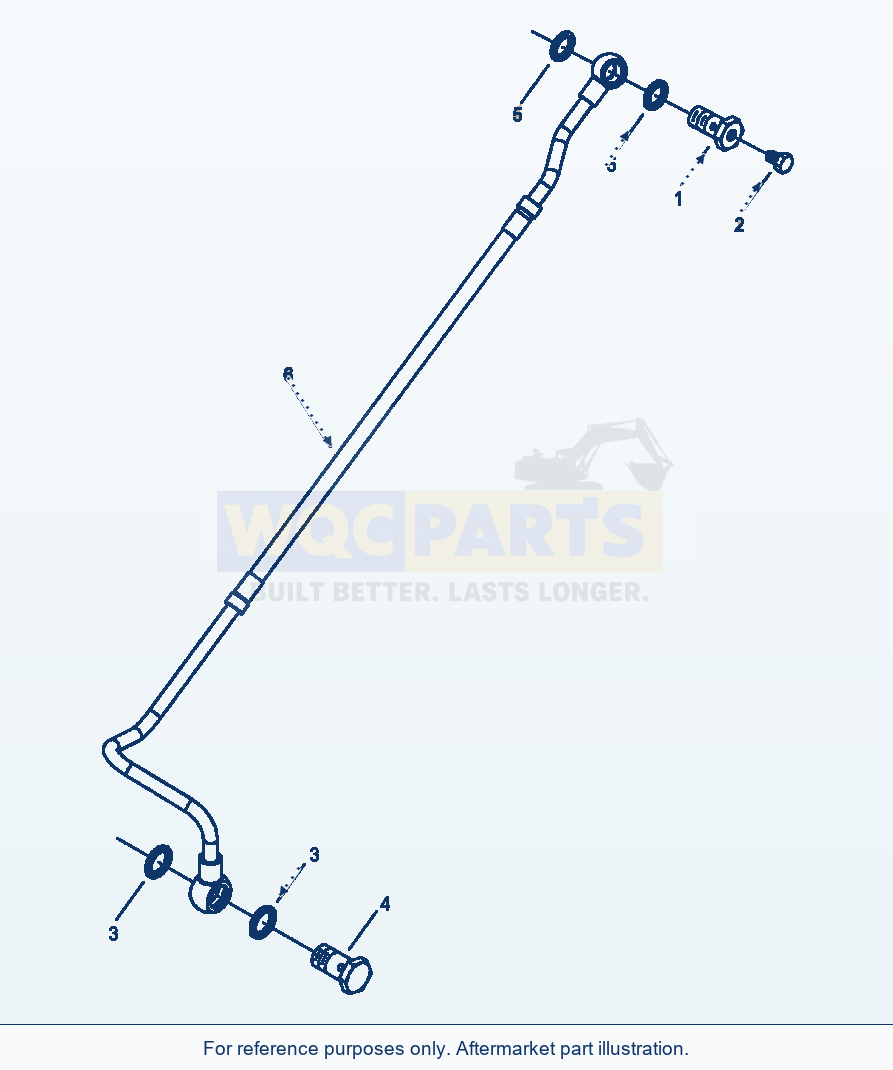 Komatsu WA380-3MC Fuel Inlet Tube parts diagram