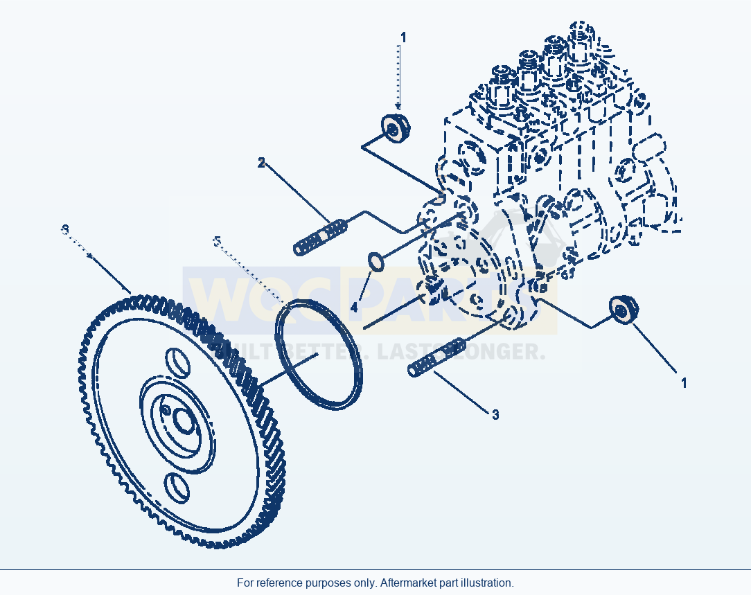 Komatsu WA380-3MC Fuel Pump Coupling parts diagram