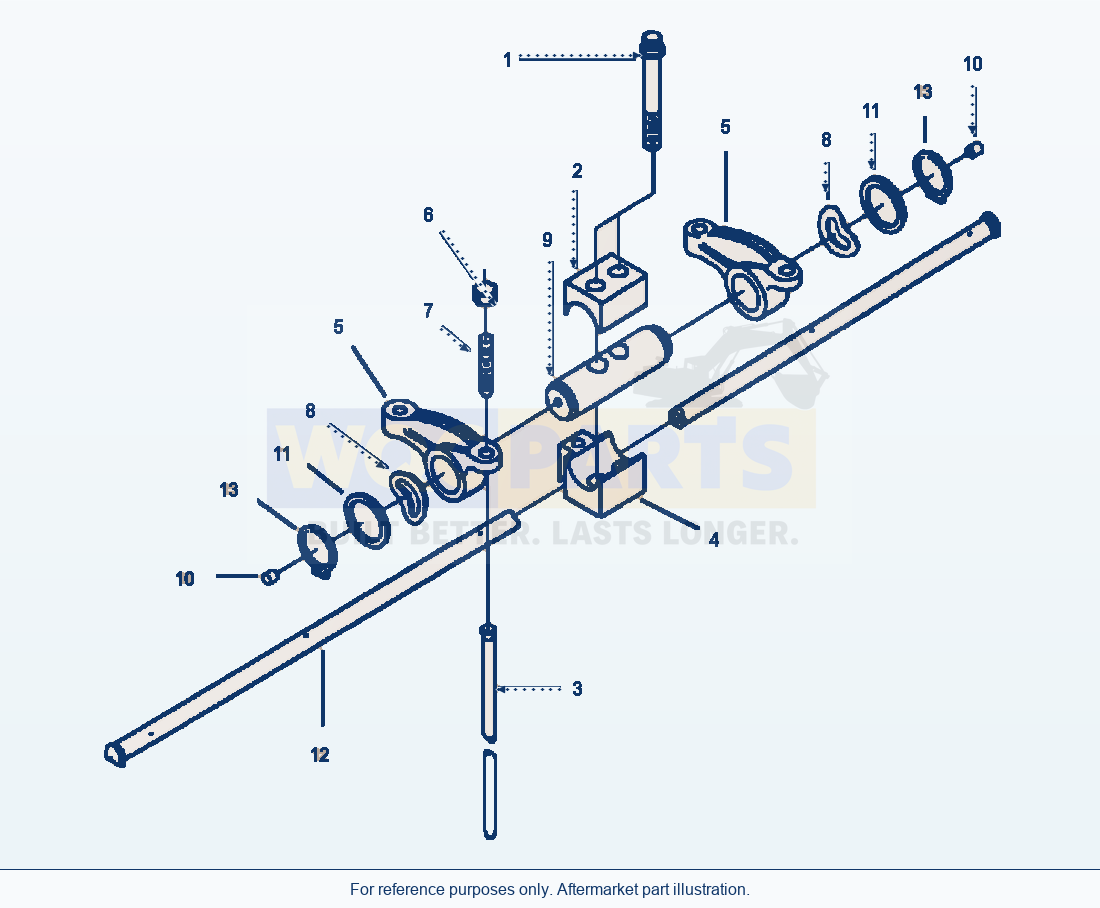 Komatsu WA380-3MC Rocker Lever parts diagram