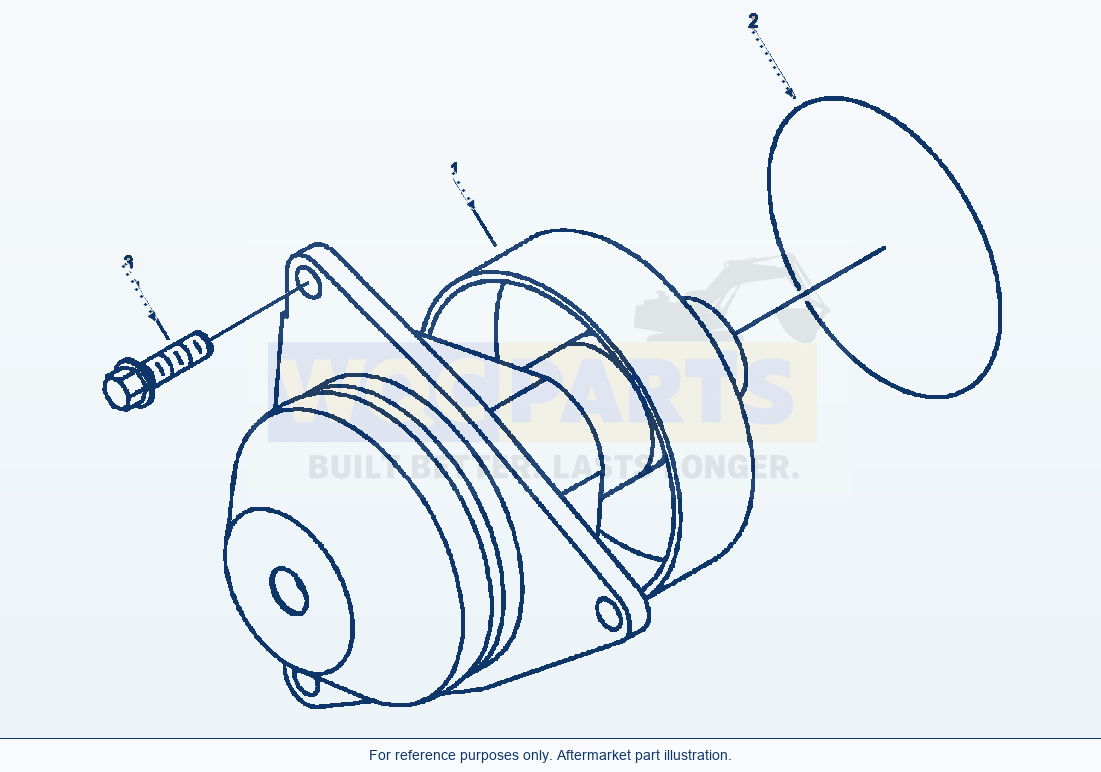 Komatsu WA380-3MC Water Pump - Long Nose Pulley parts diagram