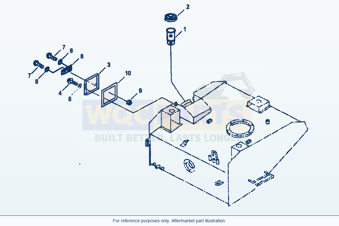 Komatsu WA380-3MC Fuel Tank - Strainer And Cover parts diagram