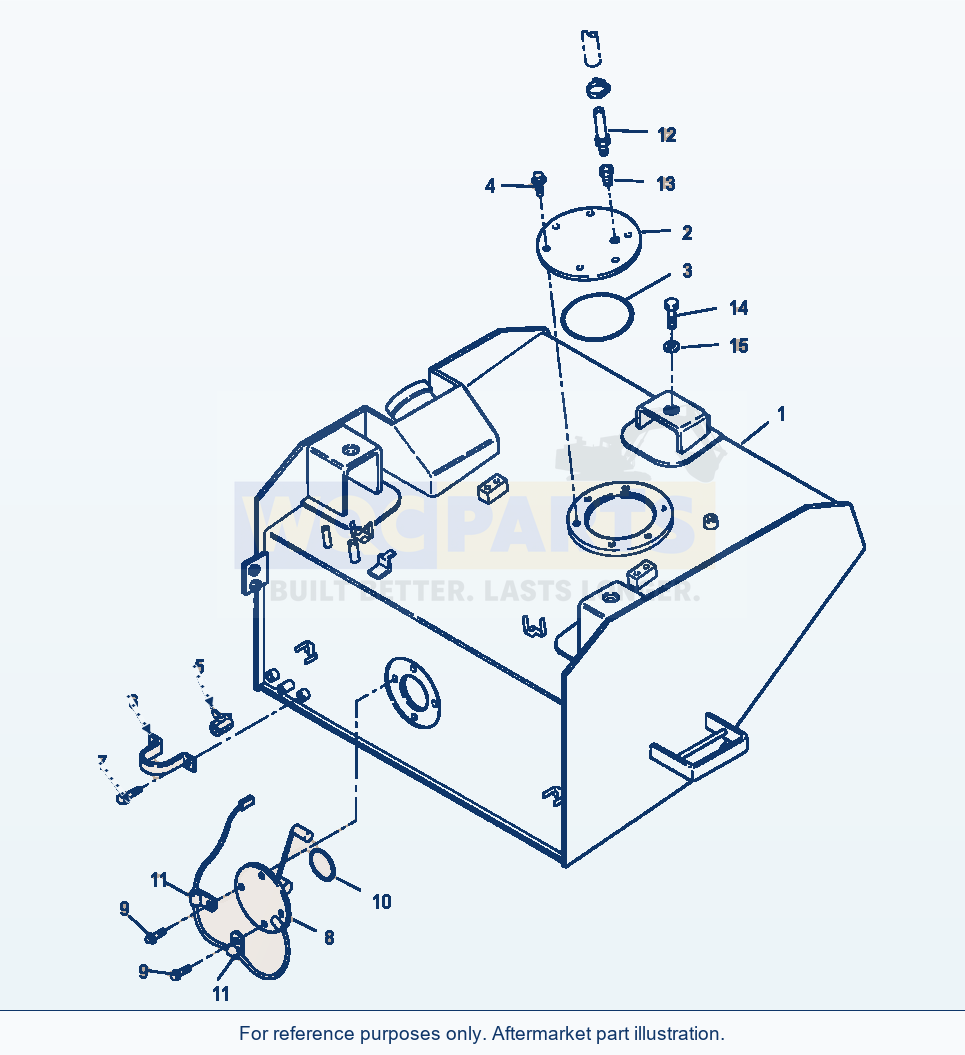 Komatsu WA380-3MC Fuel Tank parts diagram