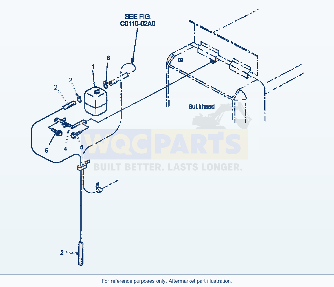 Komatsu WA380-3MC Bulkhead - Radiator Reserve Tank parts diagram