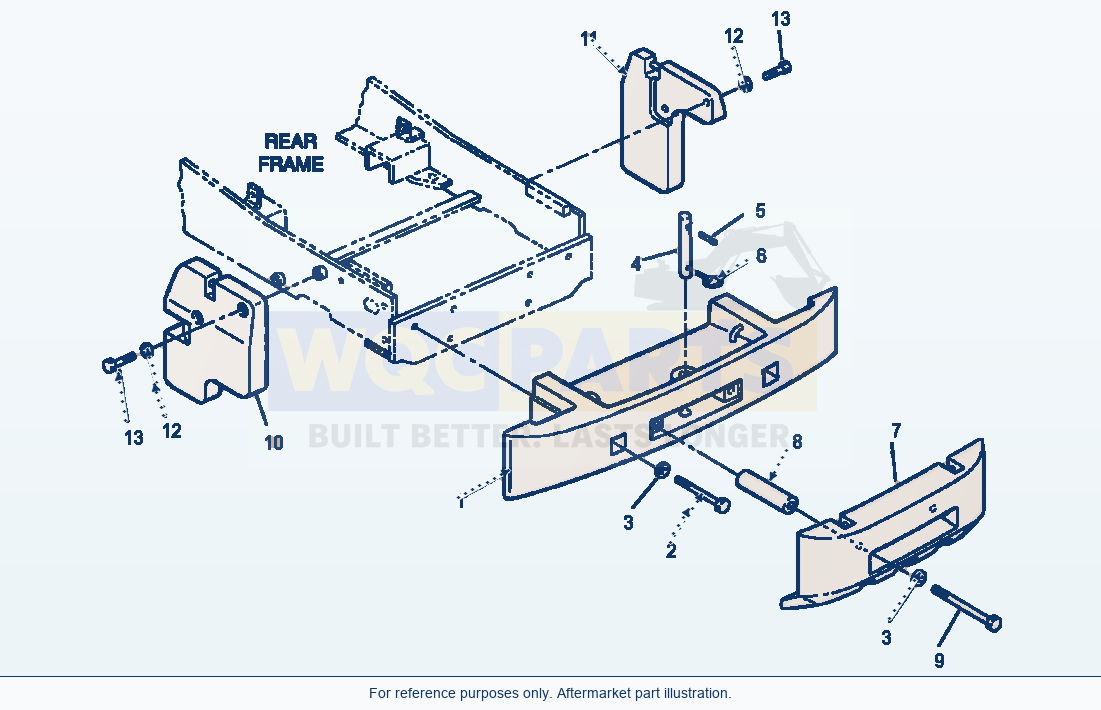 Komatsu WA380-3MC Counterweight - Additional Weight parts diagram