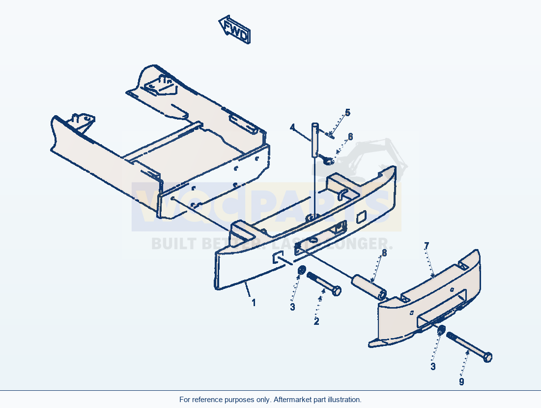 Komatsu WA380-3MC Counterweight parts diagram
