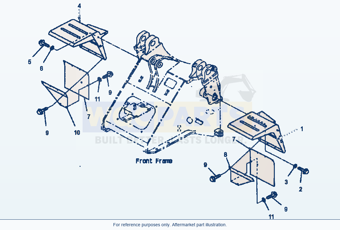Komatsu WA380-3MC Front Fender parts diagram