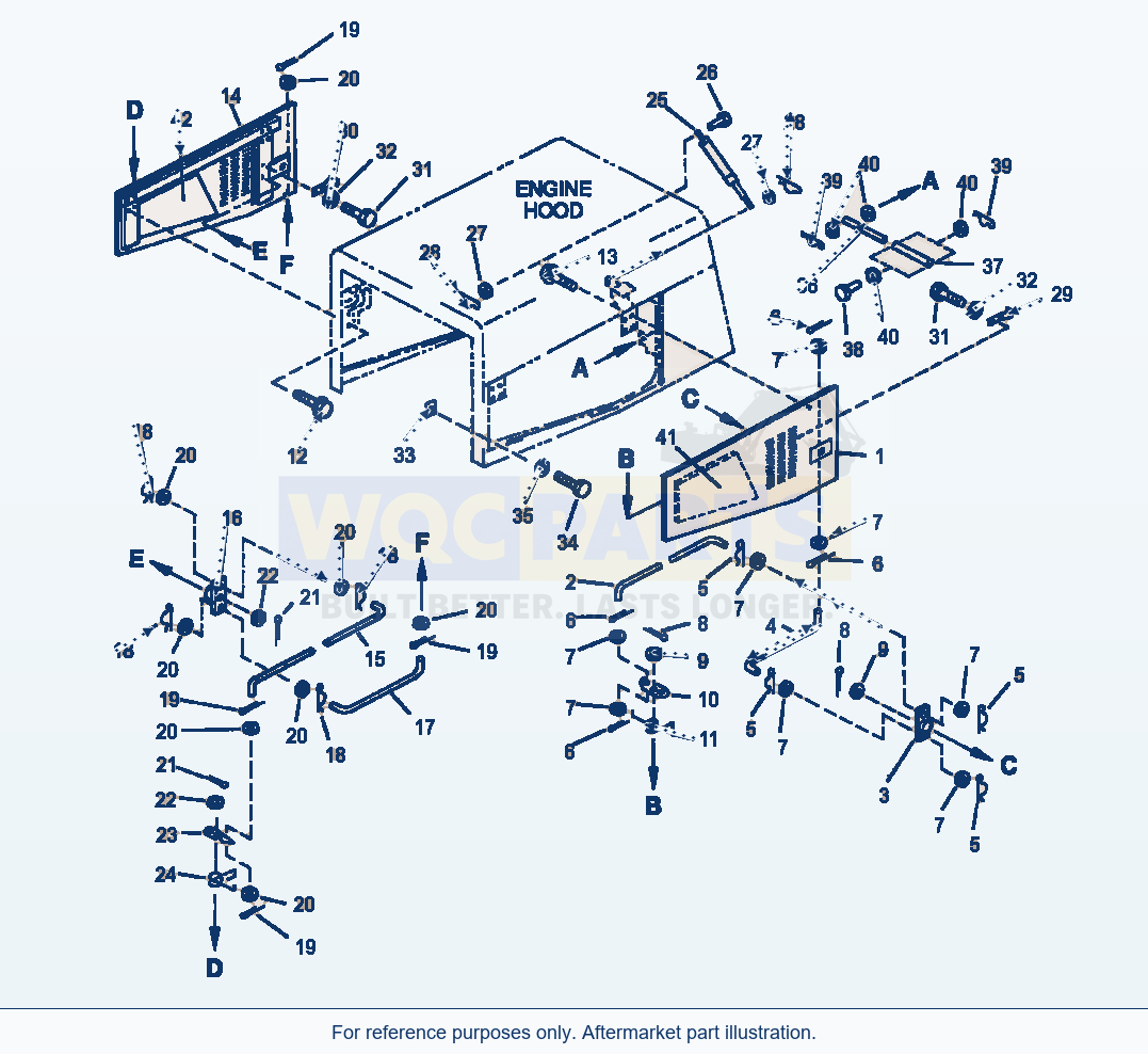 Komatsu WA380-3MC Hood - Side Doors parts diagram