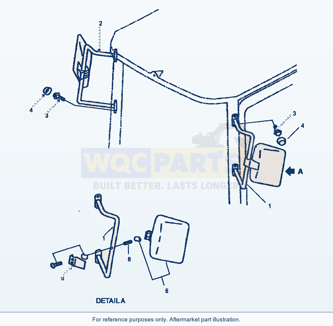 Komatsu WA380-3MC Mirror parts diagram