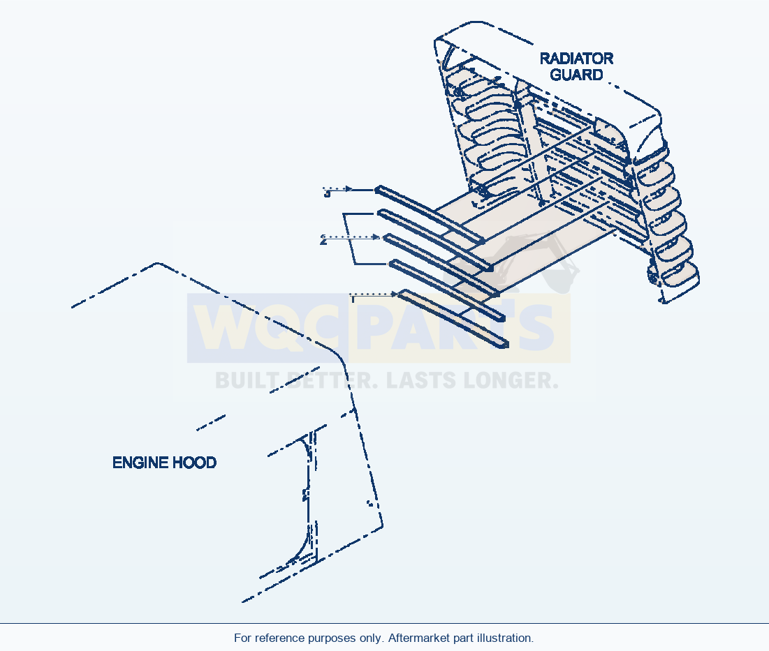 Komatsu WA380-3MC Radiator Guard - Sheet parts diagram