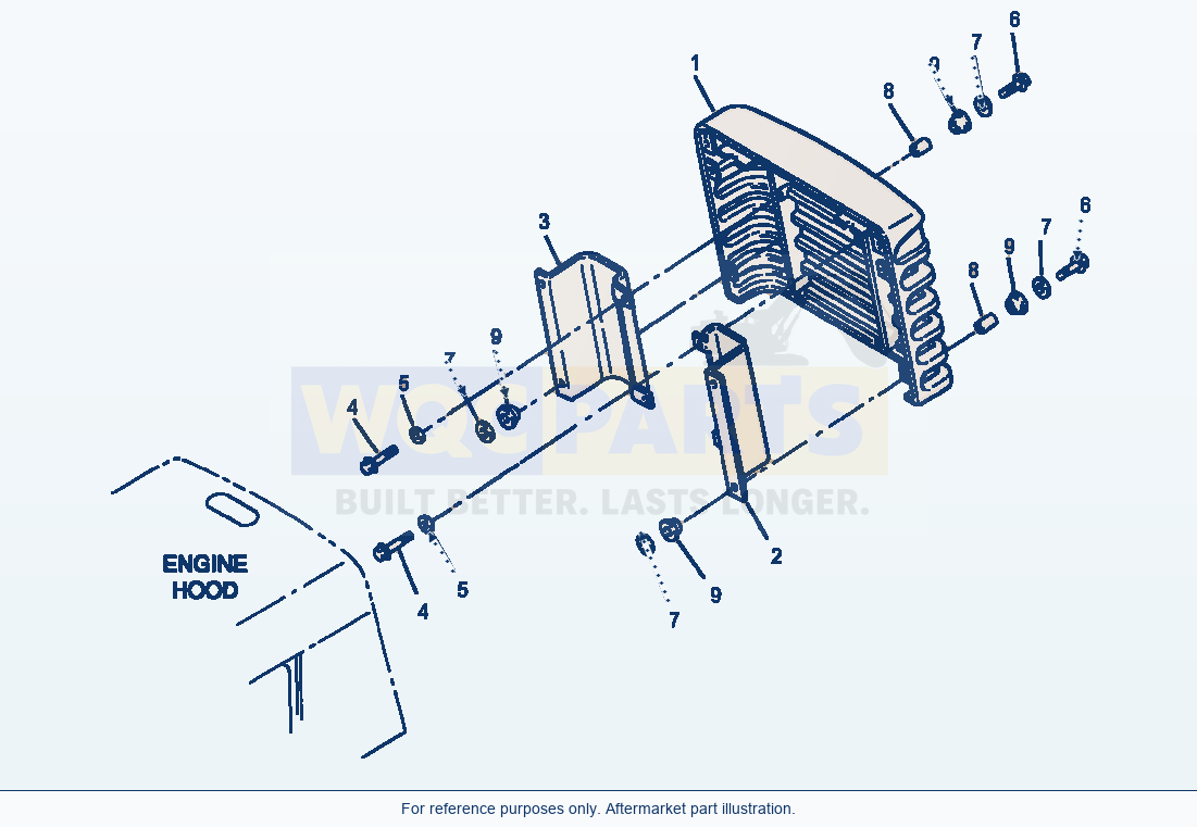 Komatsu WA380-3MC Radiator Guard parts diagram