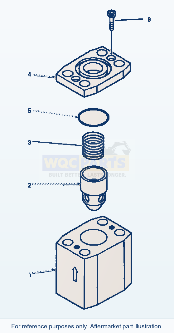 Komatsu WA380-3MC Ground Driven Steering - Check Valve Assembly parts diagram