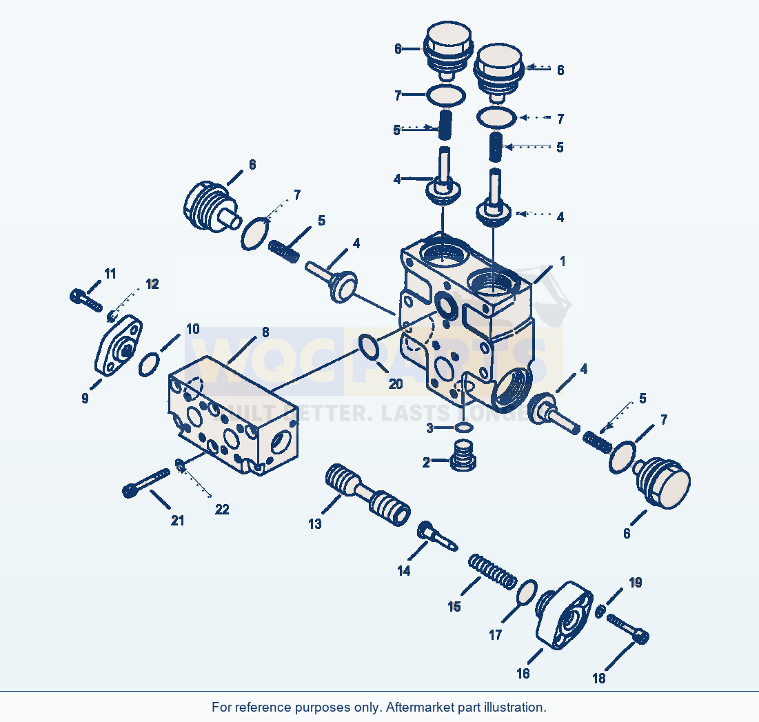 Komatsu WA380-3MC Ground Driven Steering - Diverter Valve parts diagram