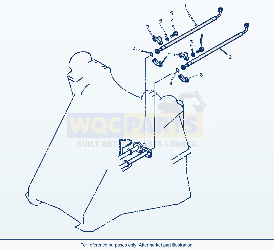 Komatsu WA380-3MC Ground Driven Steering - Hydraulic Piping parts diagram