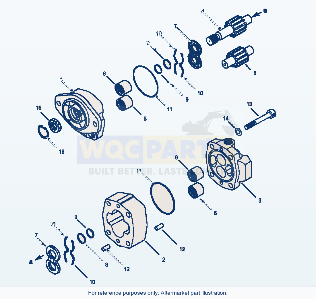 Komatsu WA380-3MC Ground Driven Steering - Hydraulic Pump parts diagram