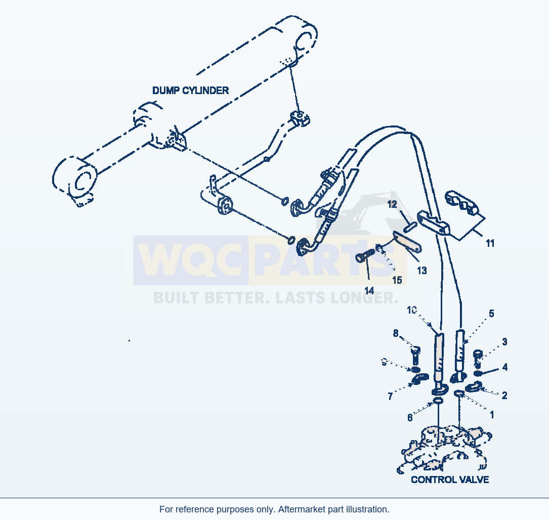 Komatsu WA380-3MC Hydraulic Piping - Bucket Cylinder Line parts diagram