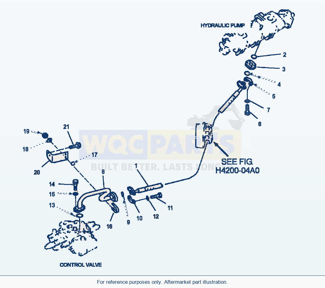 Komatsu WA380-3MC Hydraulic Piping - Delivery Line Hose parts diagram