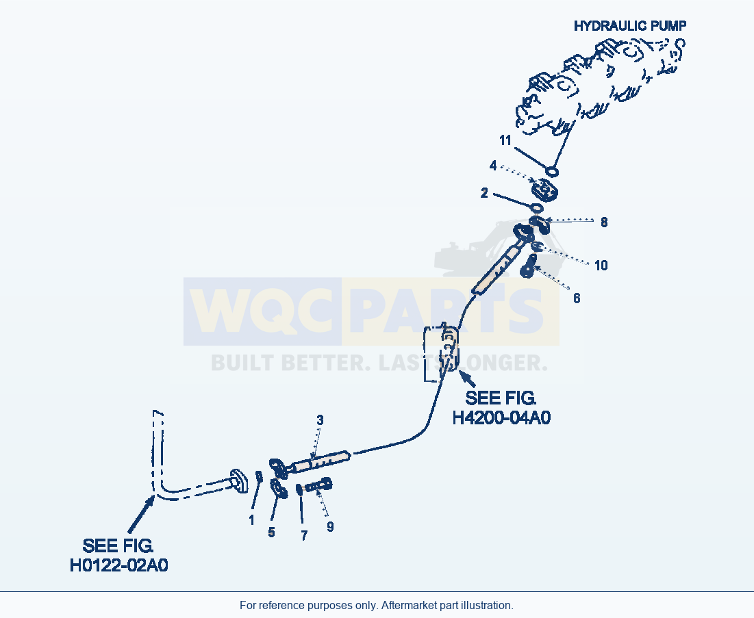 Komatsu WA380-3MC Hydraulic Piping - Steering Pump Hose parts diagram