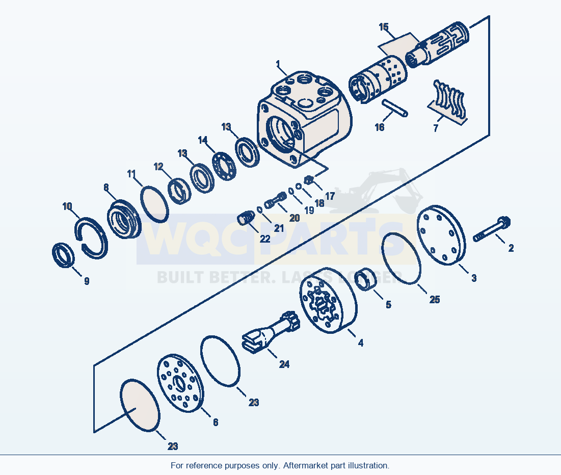 Komatsu WA380-3MC Steering Orbitrol Valve parts diagram