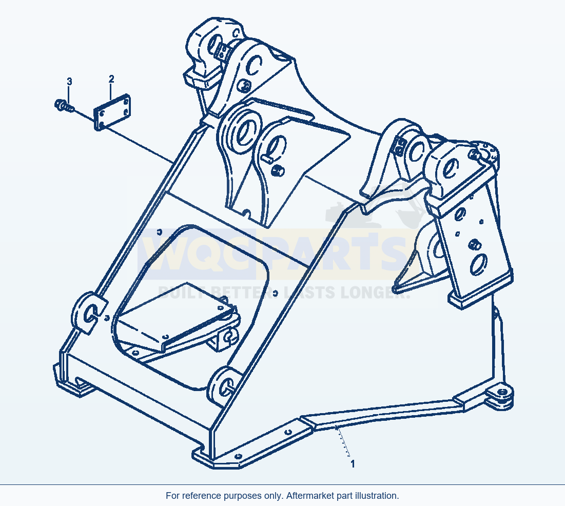 Komatsu WA380-3MC Front Frame parts diagram