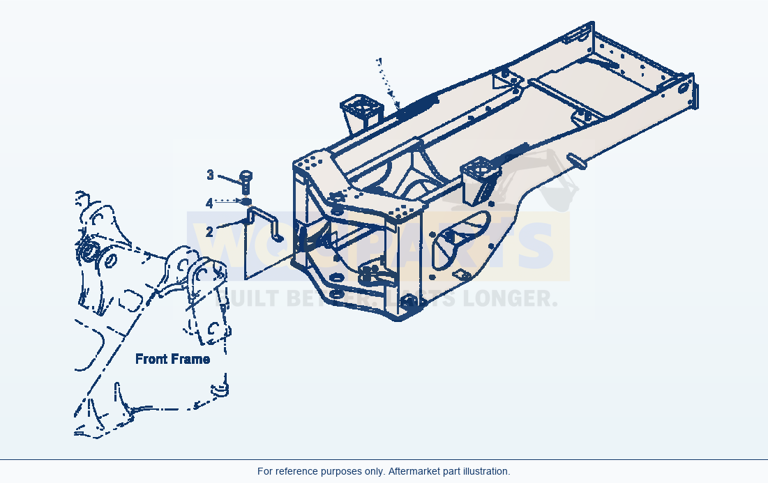 Komatsu WA380-3MC Rear Frame parts diagram
