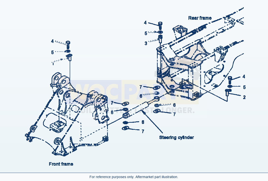Komatsu WA380-3MC Steering Cylinder - Mounting Pins parts diagram