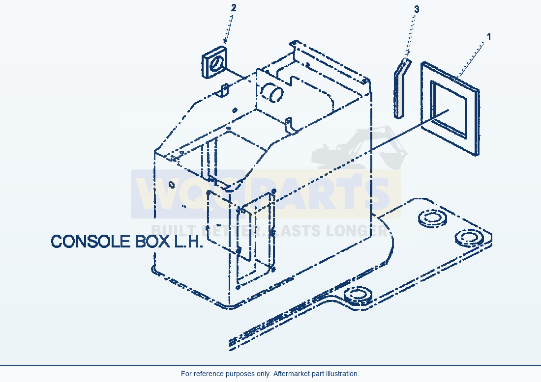Komatsu WA380-3MC Air Conditioner And Heater Box - L.H. Console parts diagram