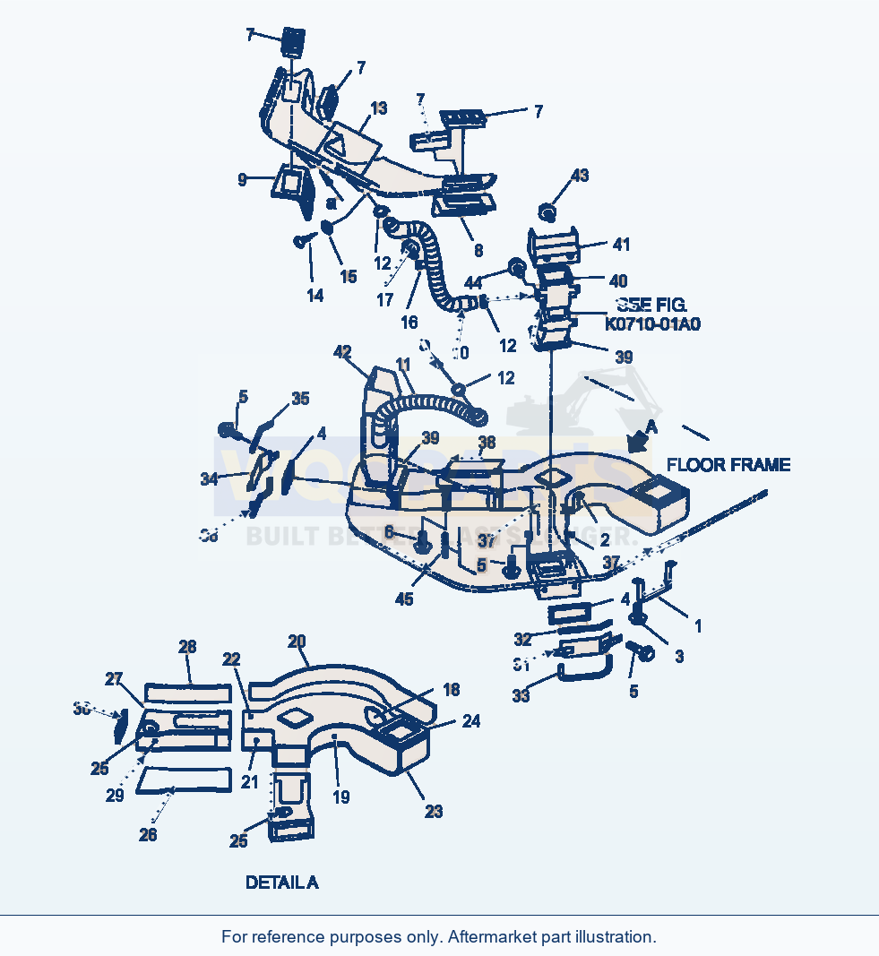 Komatsu WA380-3MC Air Conditioner - Vent Ducts parts diagram