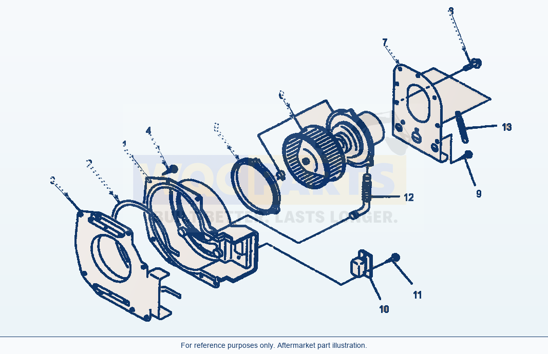 Komatsu WA380-3MC Blower parts diagram