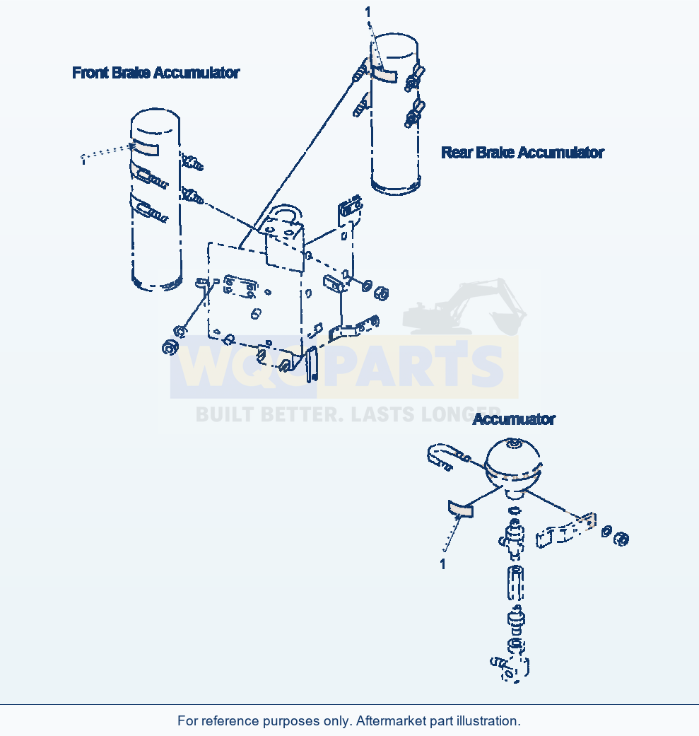 Komatsu WA380-3MC Brake Control - Accumulator Caution Plate parts diagram